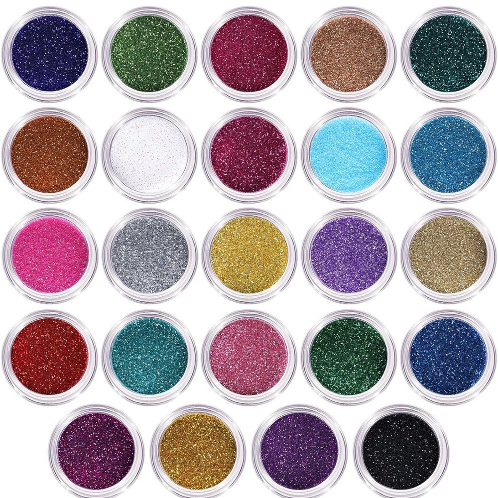 48 pieces Color Body Glitter Set, Fine Nail Glitter